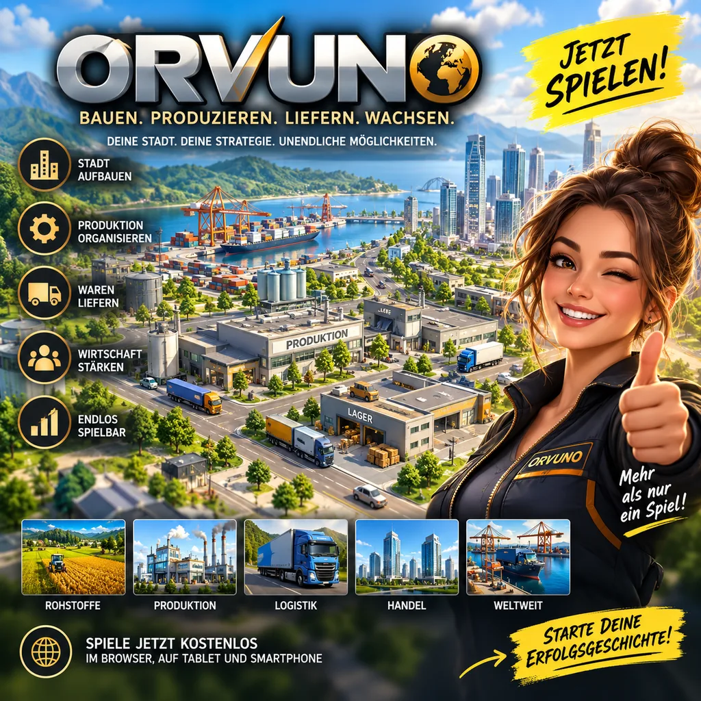 ORVUNO Wirtschaftssimulation mit Produktion und Logistik